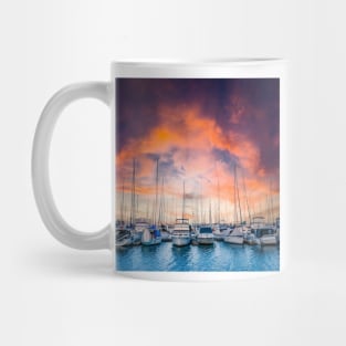 Australian Sailing - The Boat Harbour at Sunset Mug